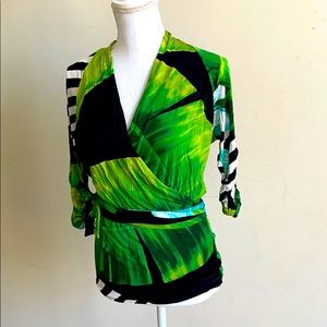 Max Mara wrap blouse sz medium